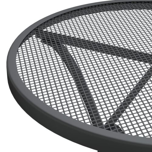 Garden Table 60x72cm Expanded Metal Mesh Anthracite - Image 4