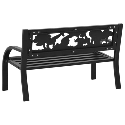 Children Garden Bench 86cm Steel - Image 4