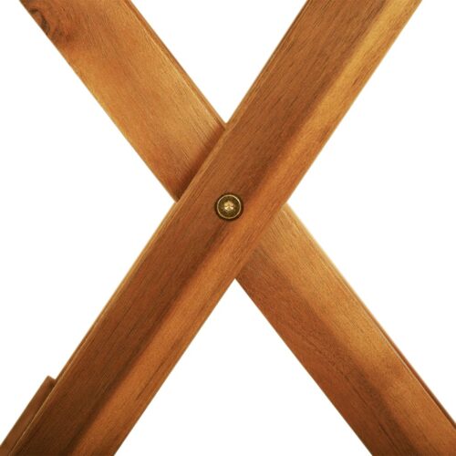 Folding Garden Table 60x75cm Solid Eucalyptus Wood - Image 8