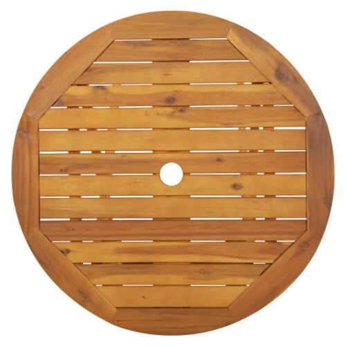 Folding Garden Table 70cm Solid Acacia Wood - Image 5