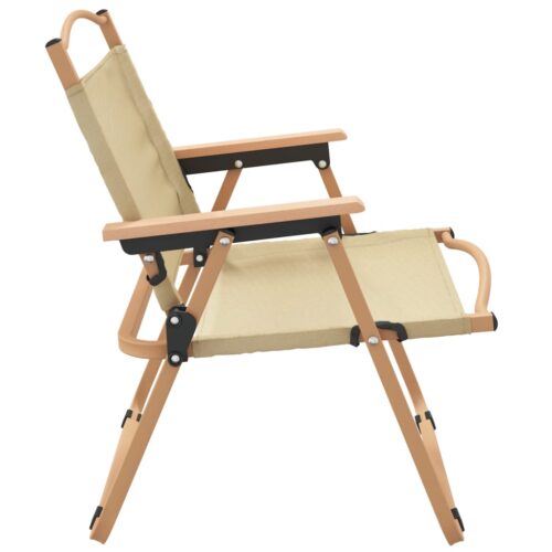 Camping Chairs 2pcs Beige 54x43x59cm Oxford Fabric - Image 5