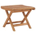 Folding Footrest 46.5x49x41.5cm Solid Teak Wood