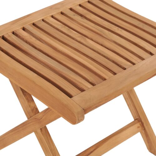 Folding Footrest 46.5x49x41.5cm Solid Teak Wood - Image 5