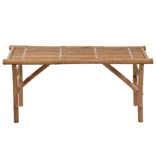 Folding Garden Bench with Cushion 118cm Bamboo - Image 3