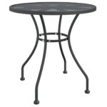 Garden Table 80x72cm Expanded Metal Mesh Anthracite