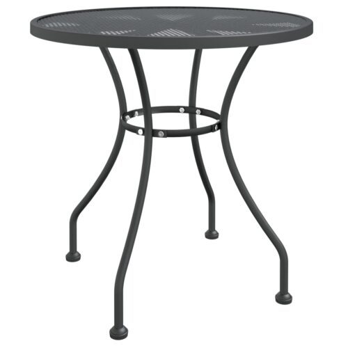 Garden Table 80x72cm Expanded Metal Mesh Anthracite