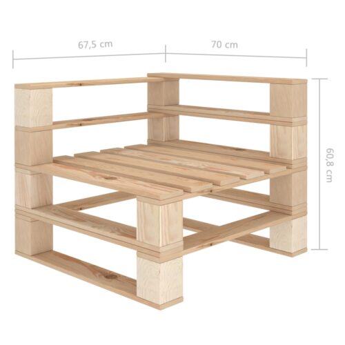 Garden Pallet Corner Sofa Wood - Image 5