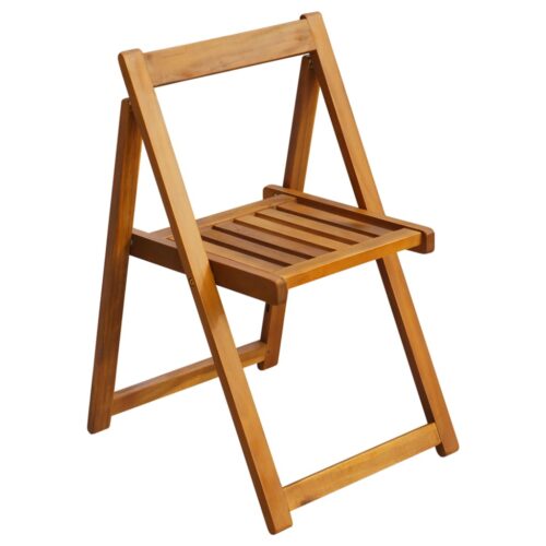 Folding Garden Chairs 2pcs Solid Acacia Wood - Image 2