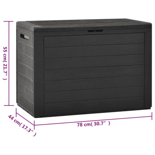 Garden Storage Box Anthracite 78x44x55cm - Image 7