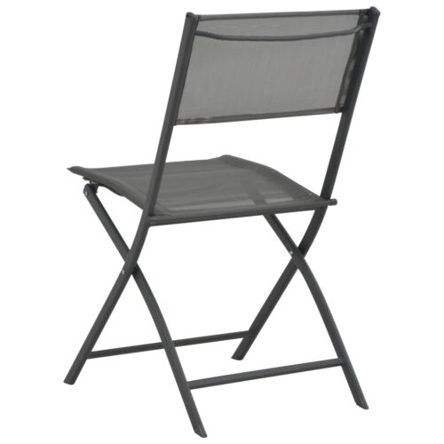 Folding Outdoor Chairs 2pcs Steel Textilene - Image 5