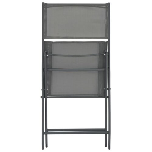 Folding Outdoor Chairs 2pcs Steel Textilene - Image 6