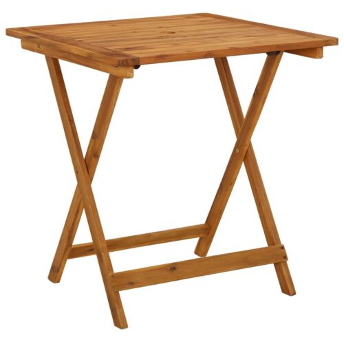 Folding Garden Table 70x70x75cm Solid Acacia Wood