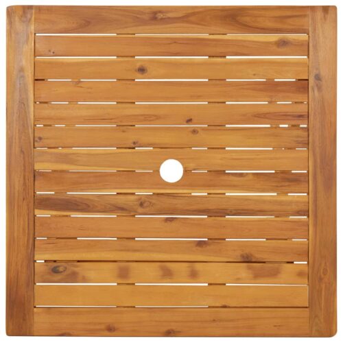 Folding Garden Table 70x70x75cm Solid Acacia Wood - Image 4