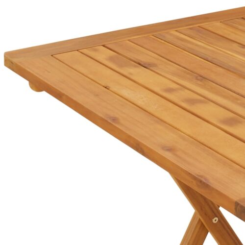 Folding Garden Table 70x70x75cm Solid Acacia Wood - Image 6
