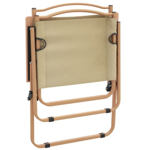 Camping Chairs 2pcs Beige 54x55x78cm Oxford Fabric - Image 6