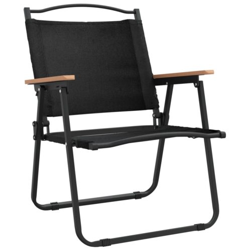 Camping Chairs 2pcs Black 54x55x78cm Oxford Fabric - Image 3