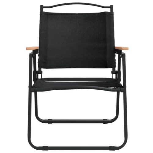 Camping Chairs 2pcs Black 54x55x78cm Oxford Fabric - Image 4
