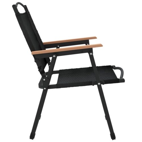Camping Chairs 2pcs Black 54x55x78cm Oxford Fabric - Image 5