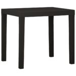 Garden Table Anthracite 79x65x72cm Plastic
