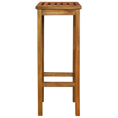 Bar Chairs 2pcs Solid Acacia Wood - Image 4