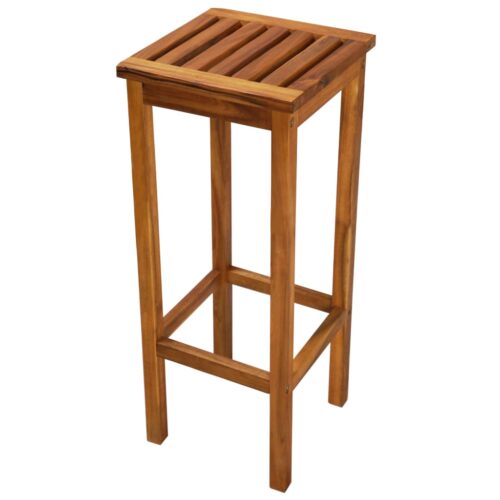 Bar Chairs 2pcs Solid Acacia Wood - Image 5