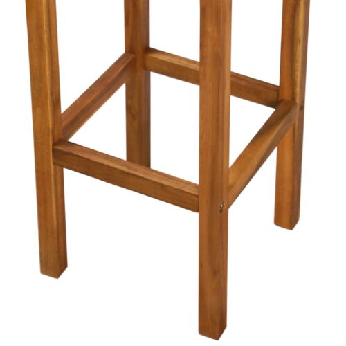 Bar Chairs 2pcs Solid Acacia Wood - Image 8
