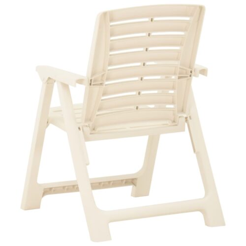 Garden Chairs 2pcs Plastic White - Image 5