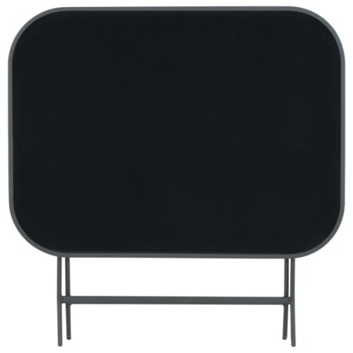 Folding Garden Table Grey 100x75x72cm Glass Steel - Image 4