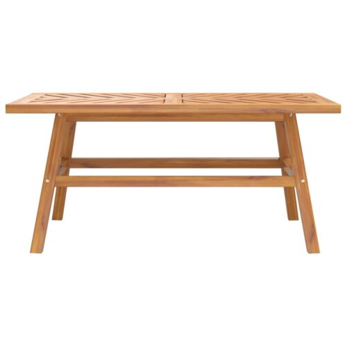 Coffee Table 100x50x45cm Solid Wood Acacia - Image 3