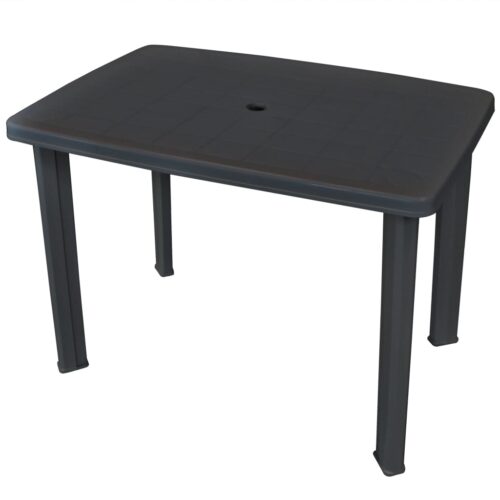 Garden Table Anthracite 101x68x72cm Plastic