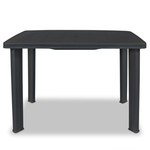 Garden Table Anthracite 101x68x72cm Plastic - Image 2