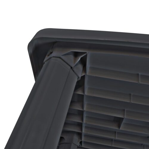 Garden Table Anthracite 101x68x72cm Plastic - Image 3
