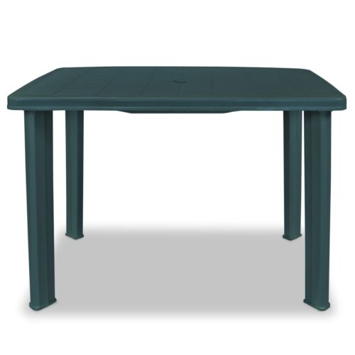 Garden Table Green 101x68x72cm Plastic - Image 2