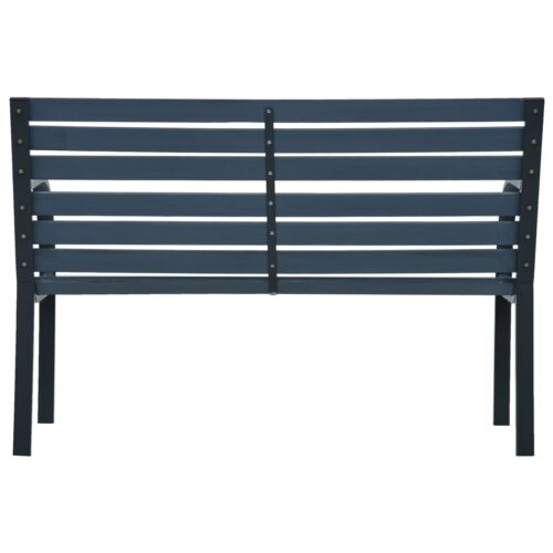 Garden Bench Grey 112cm Solid Wood Fir - Image 4