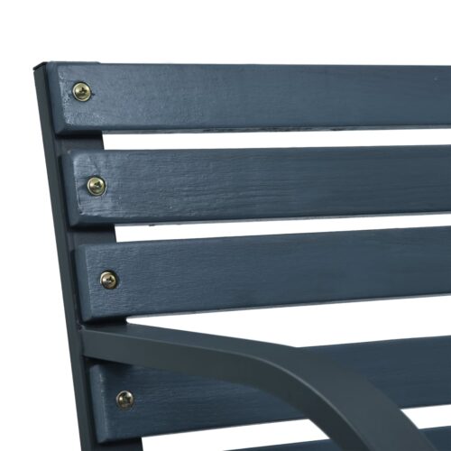 Garden Bench Grey 112cm Solid Wood Fir - Image 6