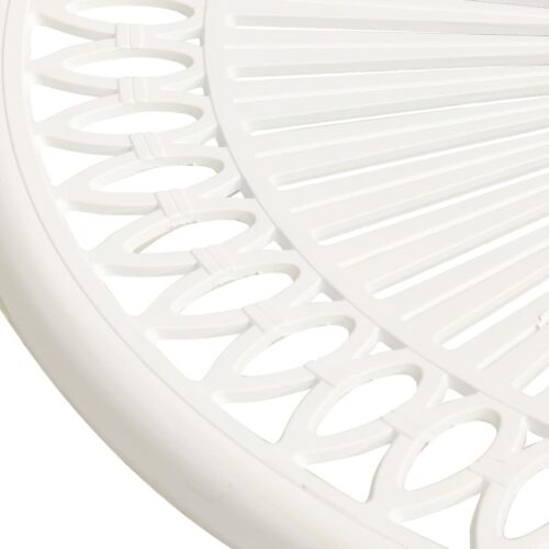 Garden Table White 62x62x65cm Cast Aluminium - Image 4