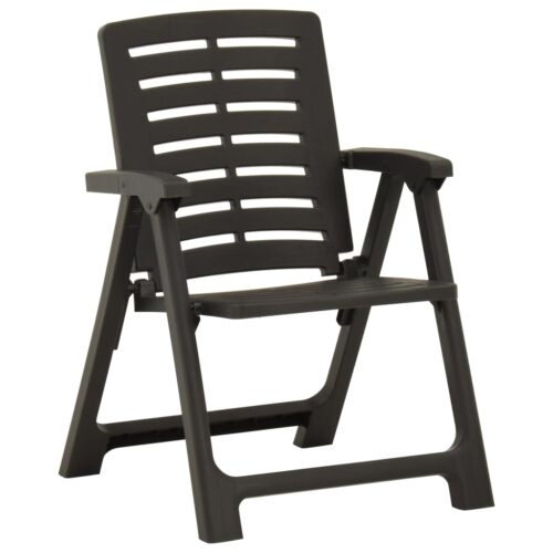 Garden Chairs 2pcs Plastic Anthracite - Image 3
