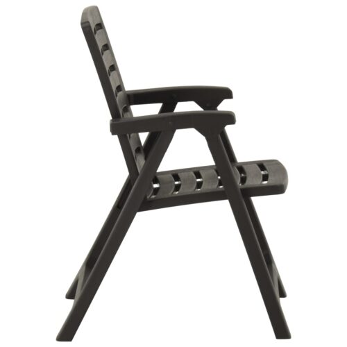 Garden Chairs 2pcs Plastic Anthracite - Image 4