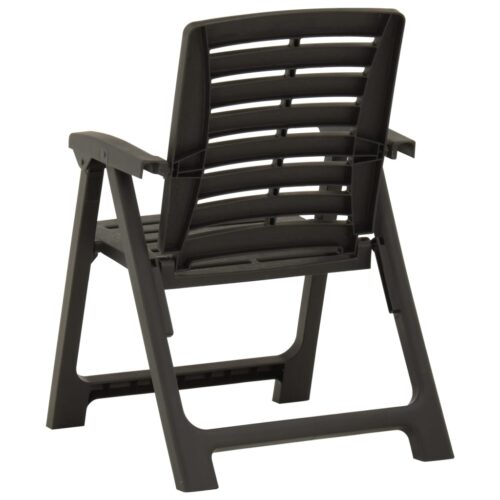Garden Chairs 2pcs Plastic Anthracite - Image 5