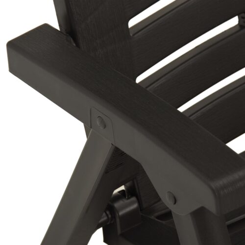 Garden Chairs 2pcs Plastic Anthracite - Image 7