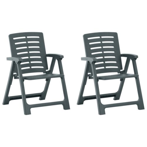 Garden Chairs 2pcs Plastic Green
