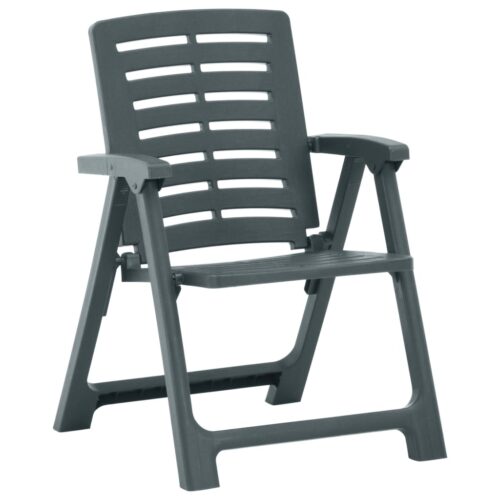 Garden Chairs 2pcs Plastic Green - Image 3