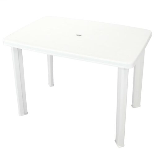 Garden Table White 101x68x72cm Plastic