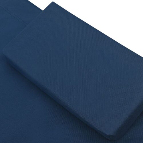 Outdoor Lounge Bed Fabric Blue - Image 5