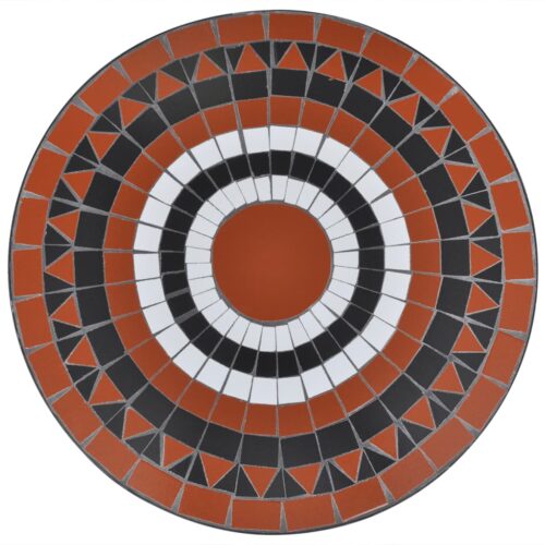 Bistro Table Terracotta White 60cm Mosaic - Image 3