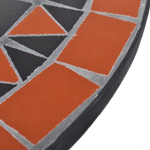 Bistro Table Terracotta White 60cm Mosaic - Image 4