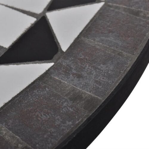 Bistro Table Black White 60cm Mosaic - Image 4