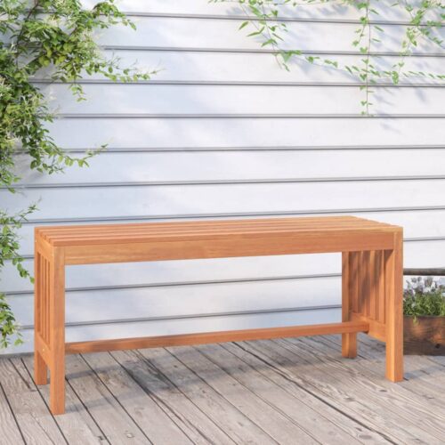 Garden Bench 110cm Solid Wood Eucalyptus