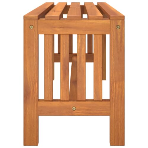 Garden Bench 110cm Solid Wood Eucalyptus - Image 4