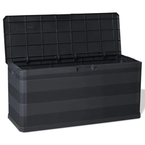 Garden Storage Box Black 117x45x56cm - Image 7
